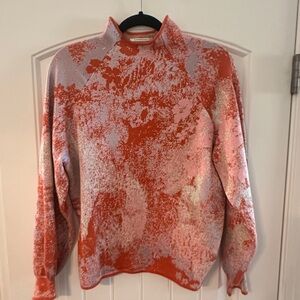 Anthropologie Orange and Pink Knit Sweater